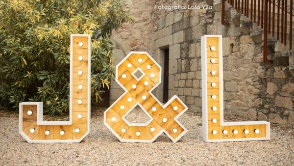ramalaire wedding planner serveis de casament lloguer de lletres lluminoses per decoracio