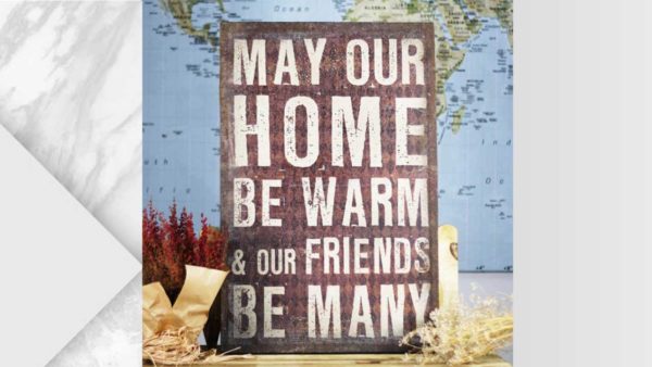 Llenç "May our home be warm and our friends be many"