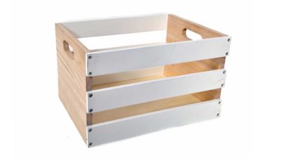 caixa blanca de fusta