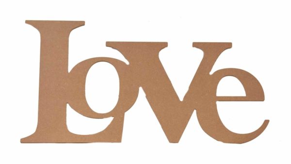 Letres "Love" de cartró