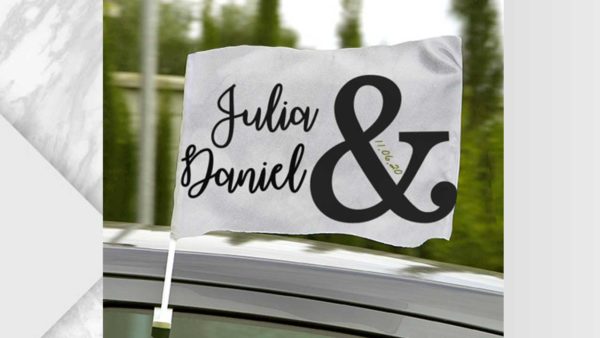 ramalaire wedding planner servei de casament venda de productes banderola per el cotxe decoracio