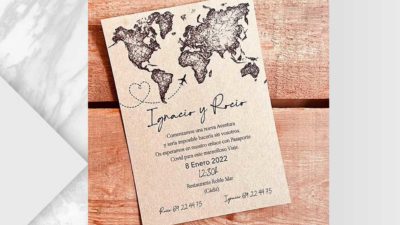 ramalaire wedding planner serveis de casament venda de productes invitacio kraft mapa viatgers