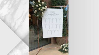 ramalaire wedding planner serveis de casament lloguer de material estructura coure per sitting plan i cartell de sitting exemple